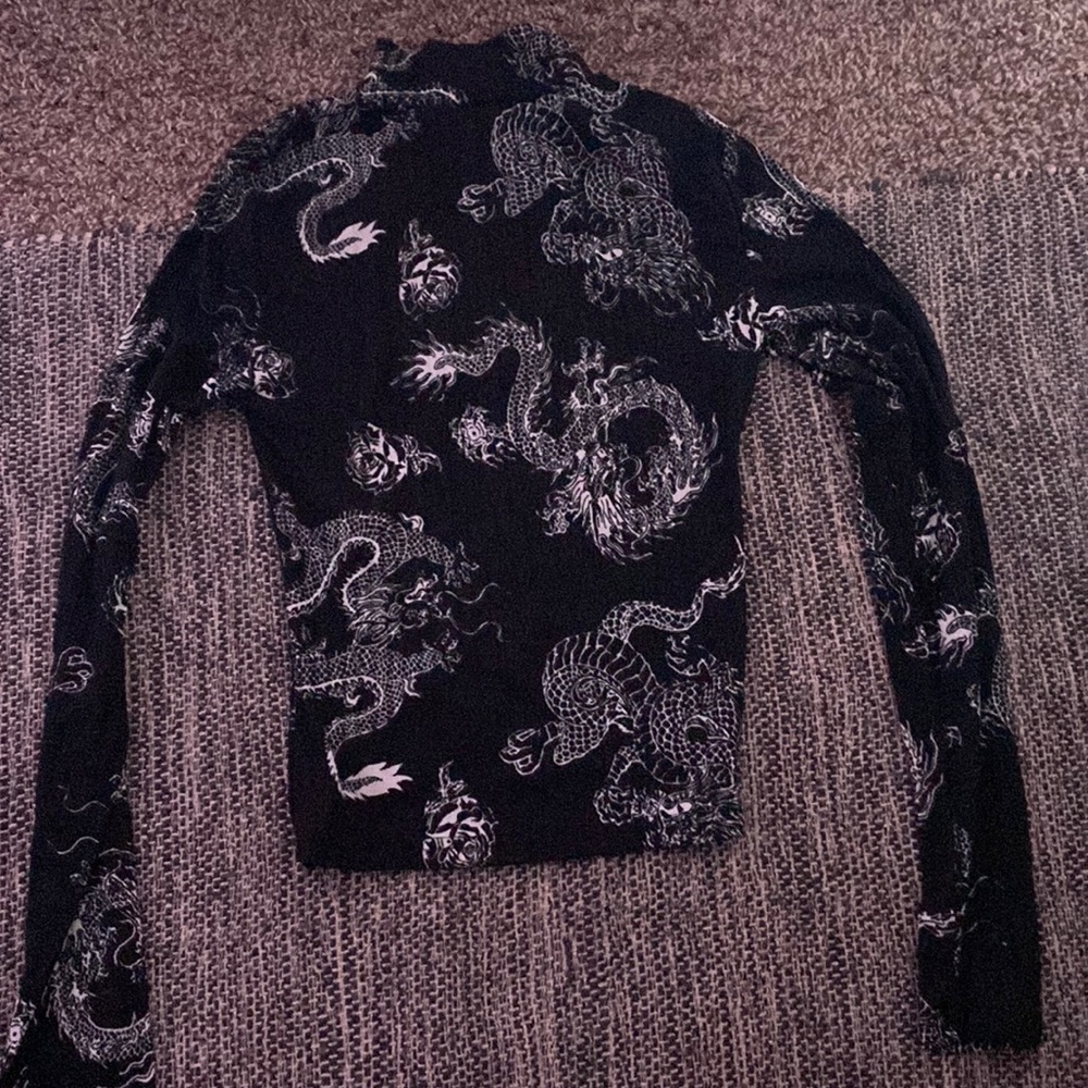 Black and white turtle neck